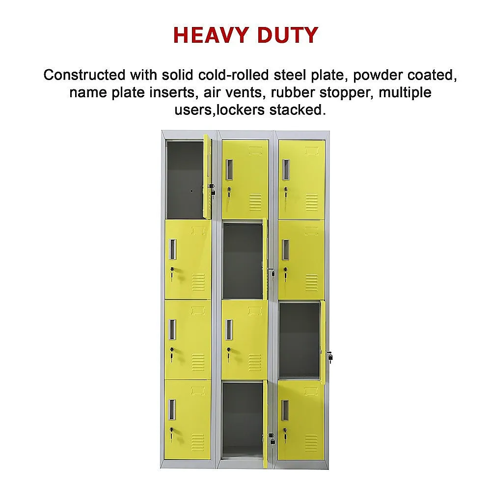 12-Door Locker for Office | Gym | Shed | School | Home Storage | Standard Lock with 2 Keys