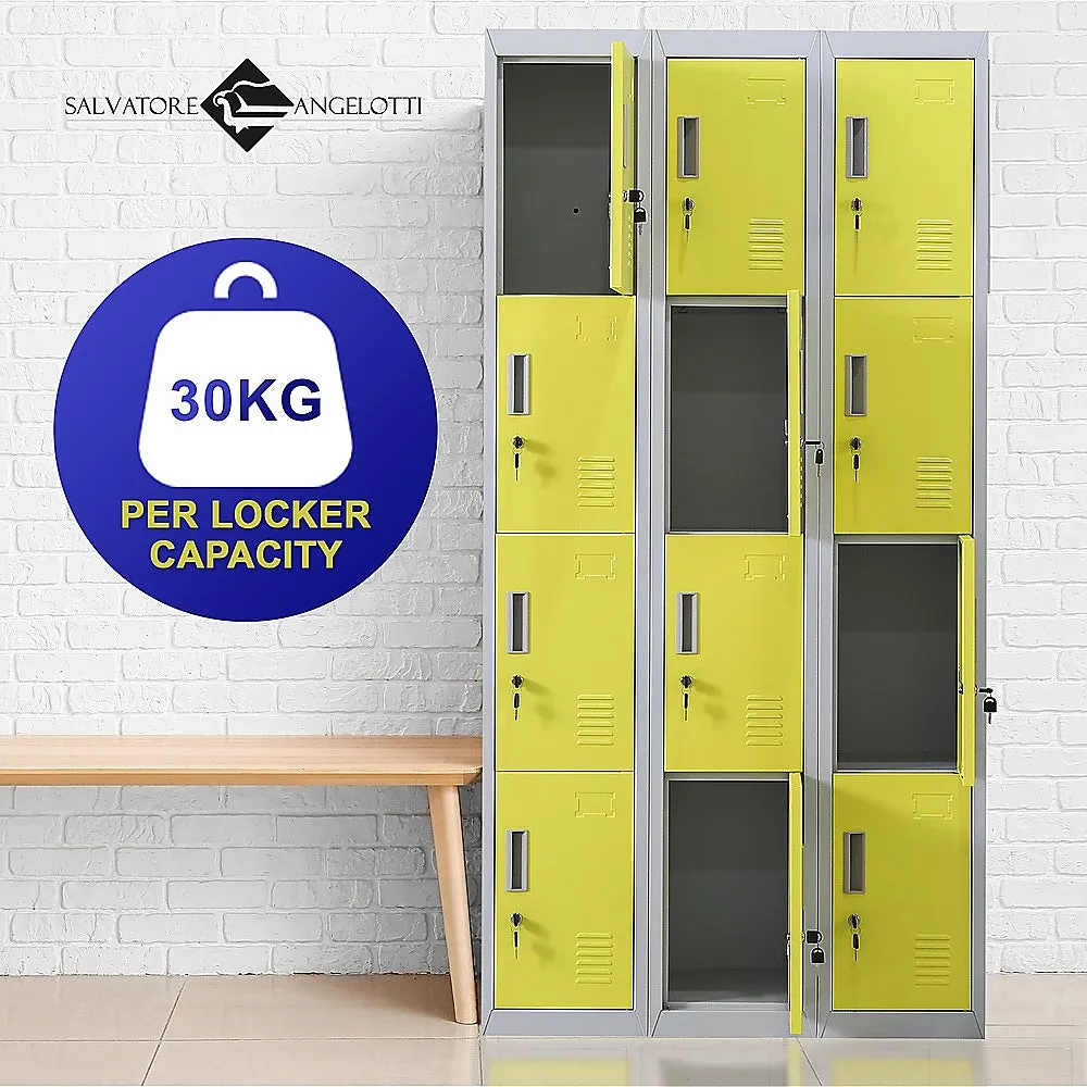 12-Door Locker for Office | Gym | Shed | School | Home Storage | Standard Lock with 2 Keys