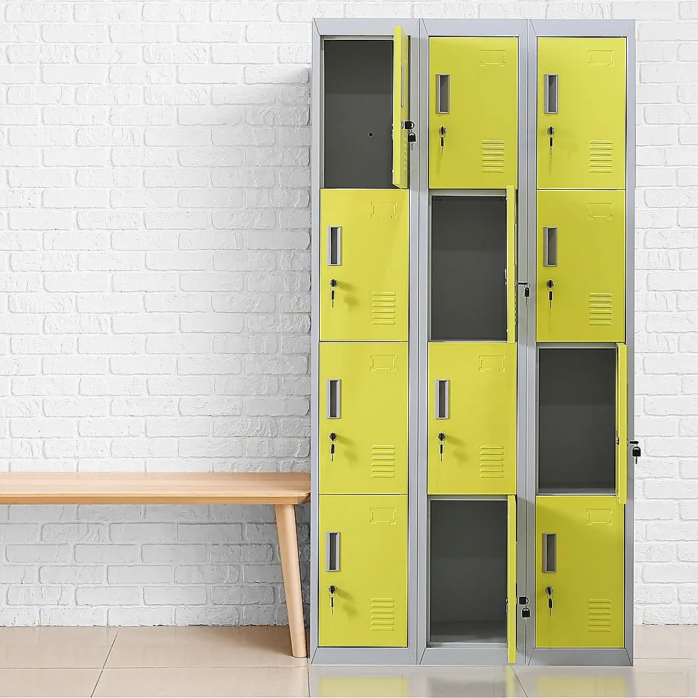 12-Door Locker for Office | Gym | Shed | School | Home Storage | Standard Lock with 2 Keys