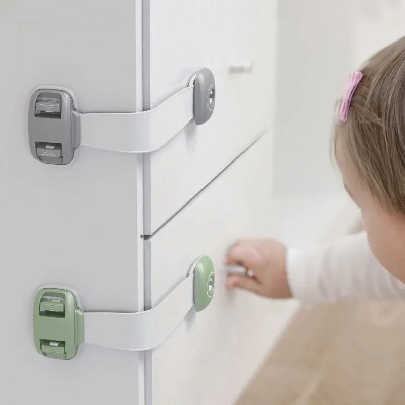 1/3/4Pcs/lot Baby Safety Drawer Door Lock Multi-Function Child Protection Anti-Pinch Cabinet Refrigerator Safety Buckle Plastic