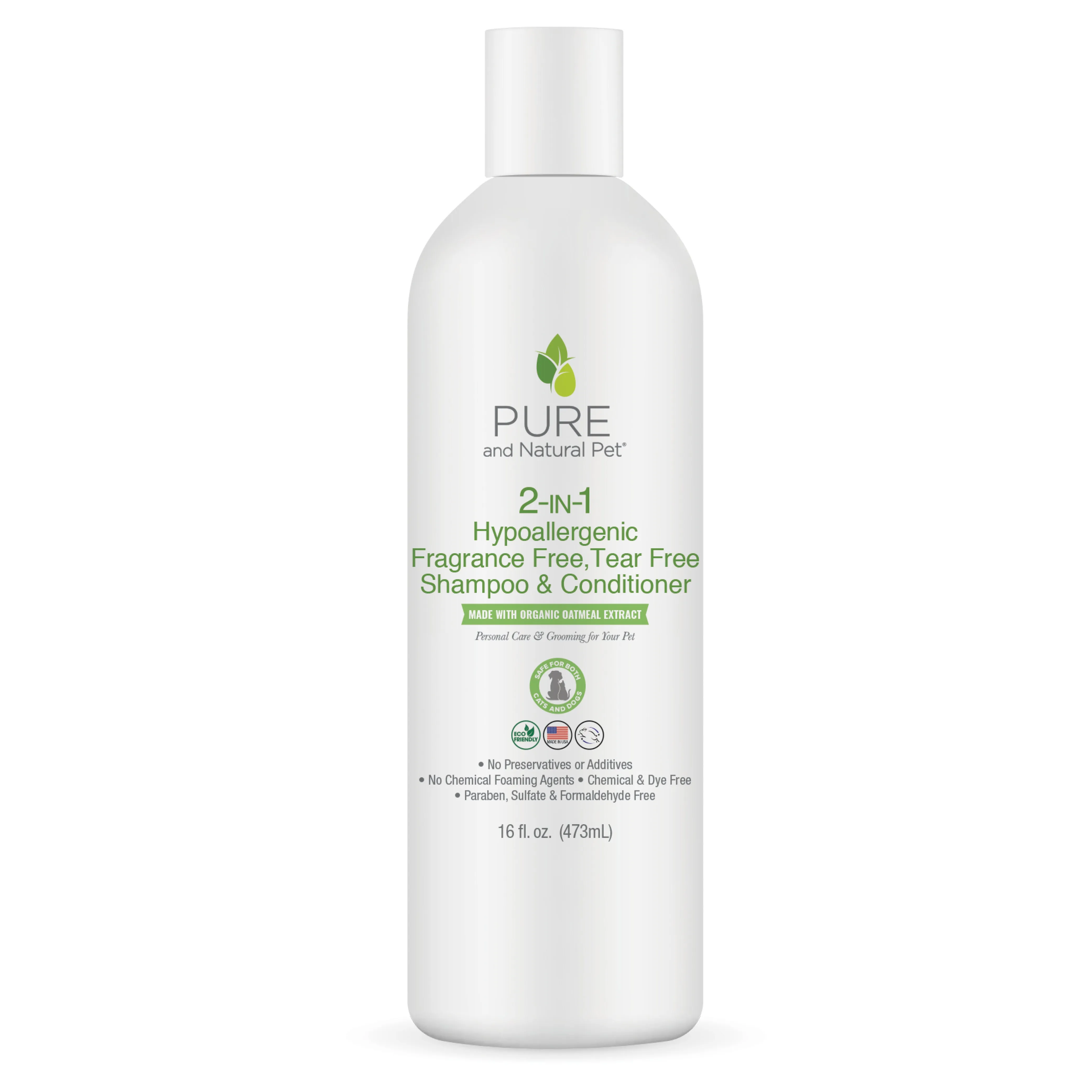 2-IN-1 Hypoallergenic Fragrance Free Tear Free Shampoo & Conditioner