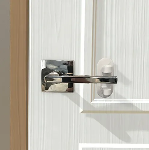 2-Pack Door Lever Lock – Child Proof Door Handle Safety with Adhesives