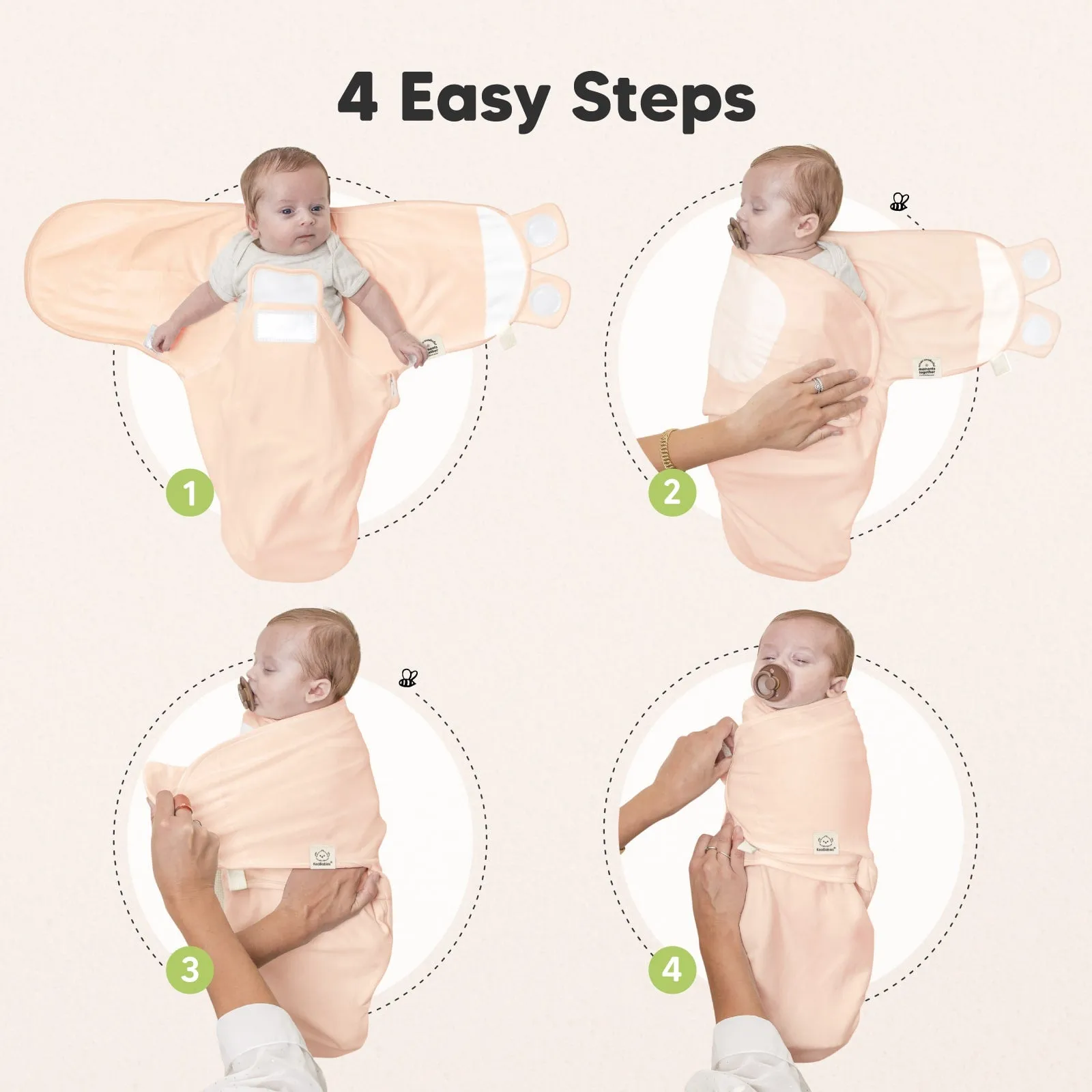 3-Pack Soothe Zippy Swaddle Wrap (Angelic)