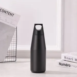 580ml Black 316 Stainless Steel Insulated Bottle | American Tapered Design | Outdoor Sports Flask