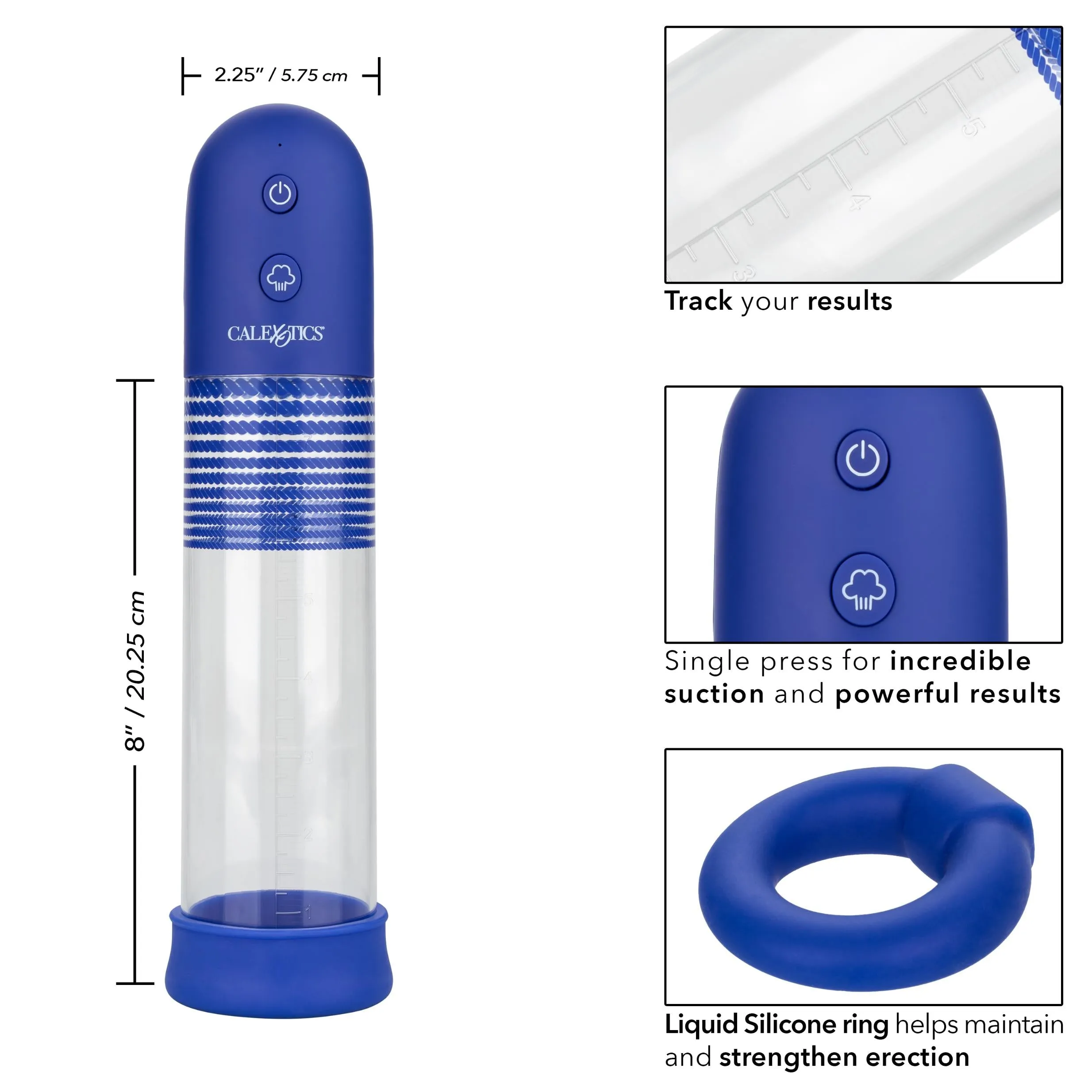 Admiral Rechargeable Rock Hard Pump Kit -Blue