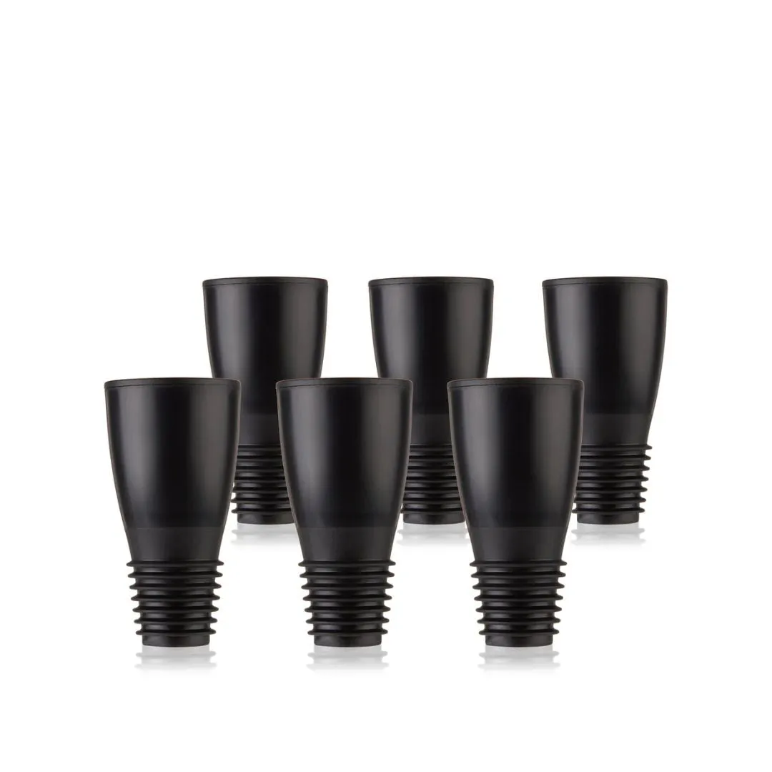 Alchemi Repour Wine Saving Bottle Stoppers (Set of 6)