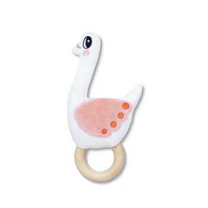 Apple Park Swan Teething Rattle