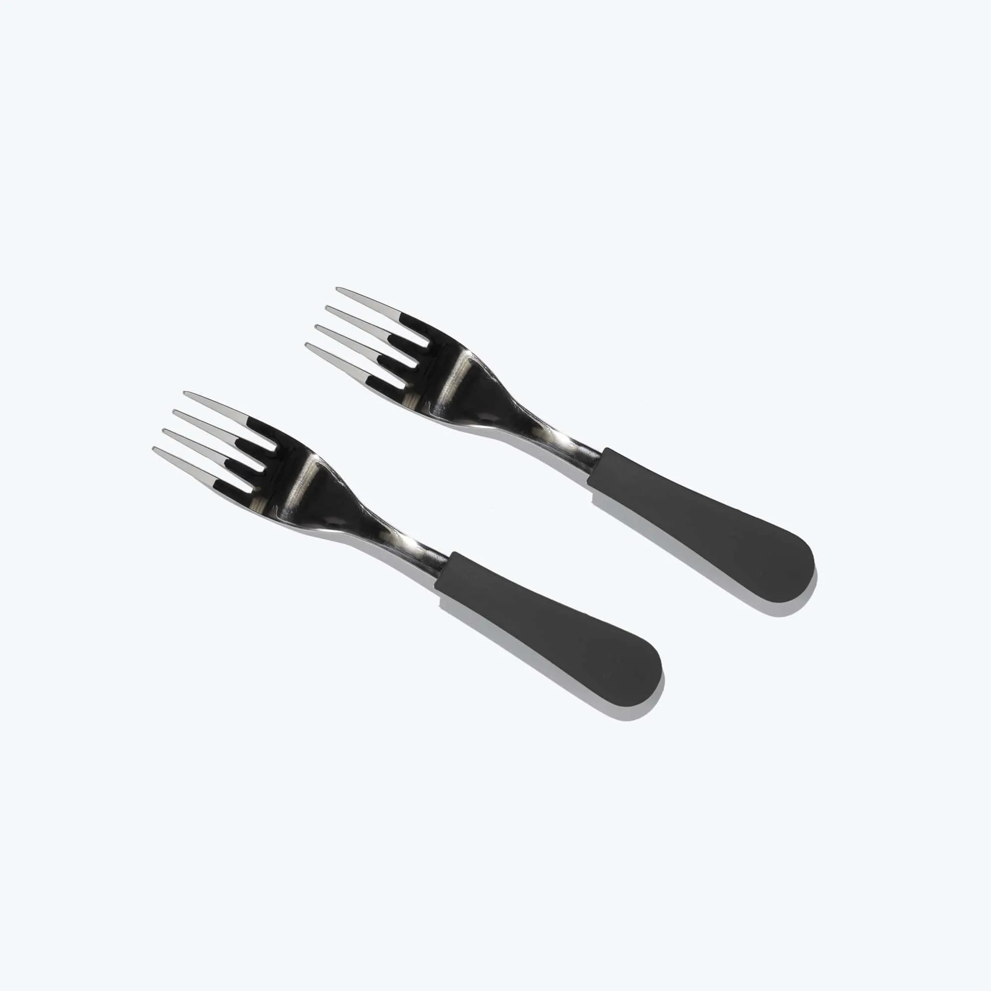 Avanchy Stainless Steel Baby Forks - Pack of 2 - Black