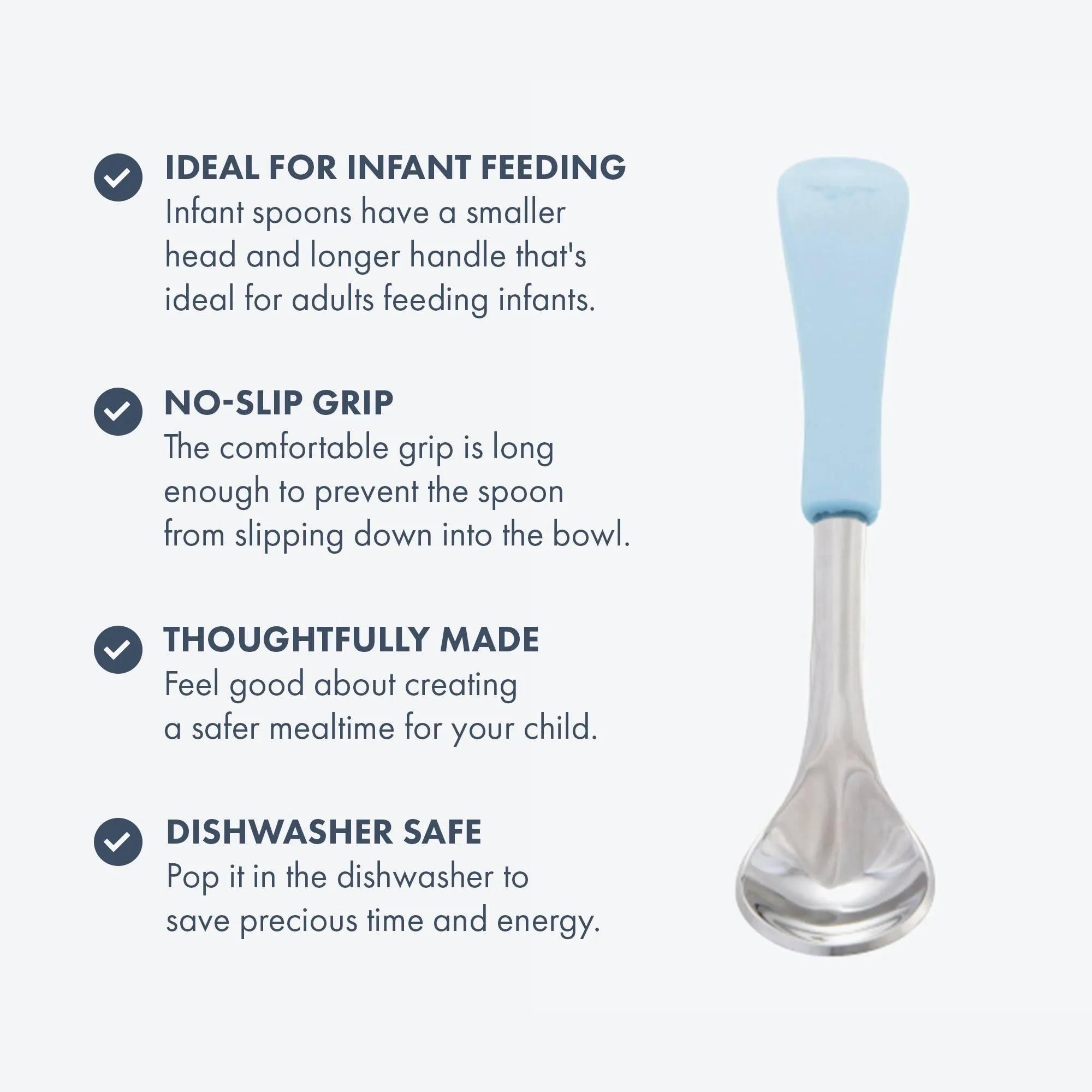 Avanchy Stainless Steel Infant Spoon Single (Younger Babies)