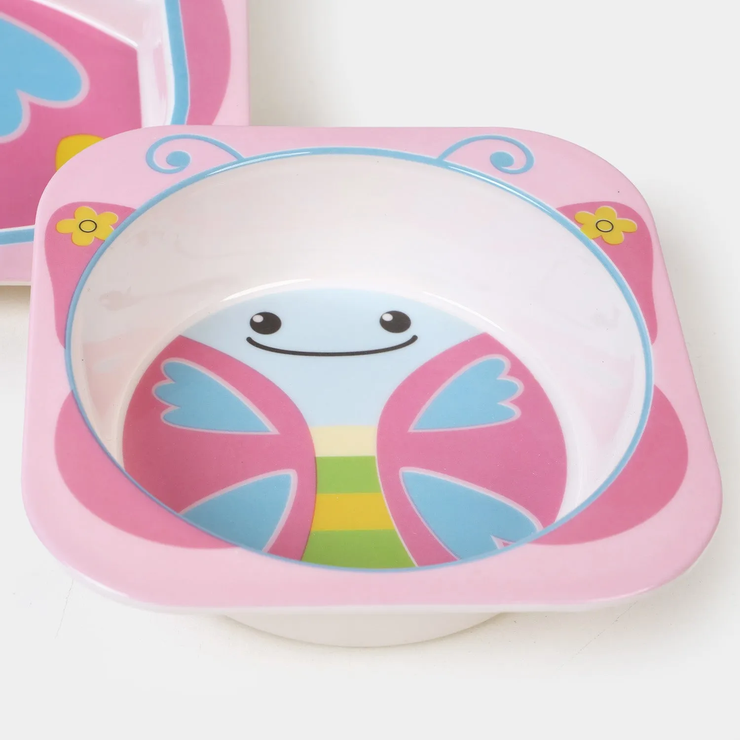 Baby Feeding Bowl Plate Dishes Fork Spoon Cup 5Pcs/Set - Butterfly