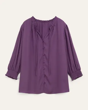 Betty Three-Quarter Sleeve Blouse | Purple