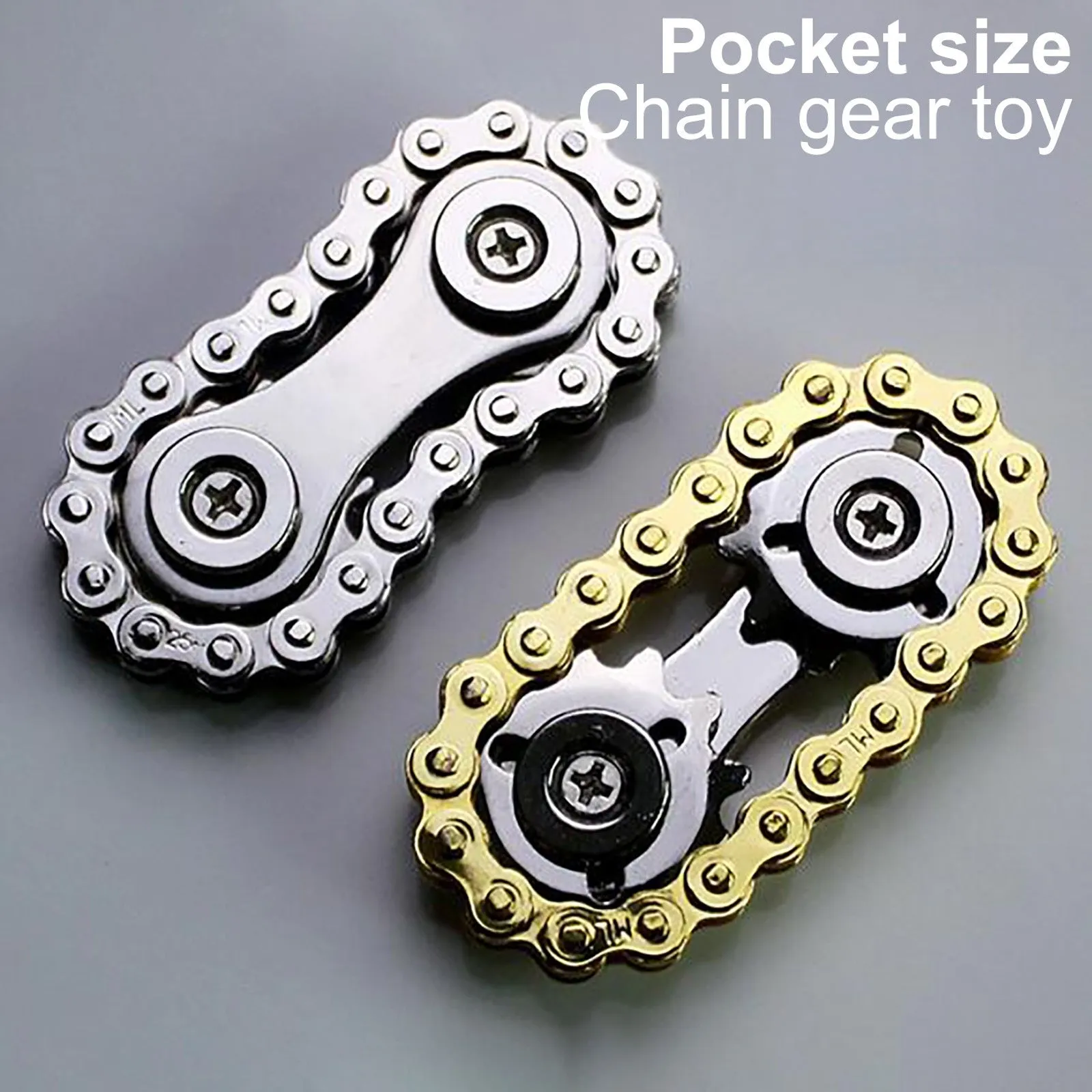 Bike Chain Fidget Spinner Toy | 9 Gear Metal Fidget Spinner | Sprocket