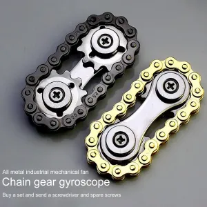 Bike Chain Fidget Spinner Toy | 9 Gear Metal Fidget Spinner | Sprocket