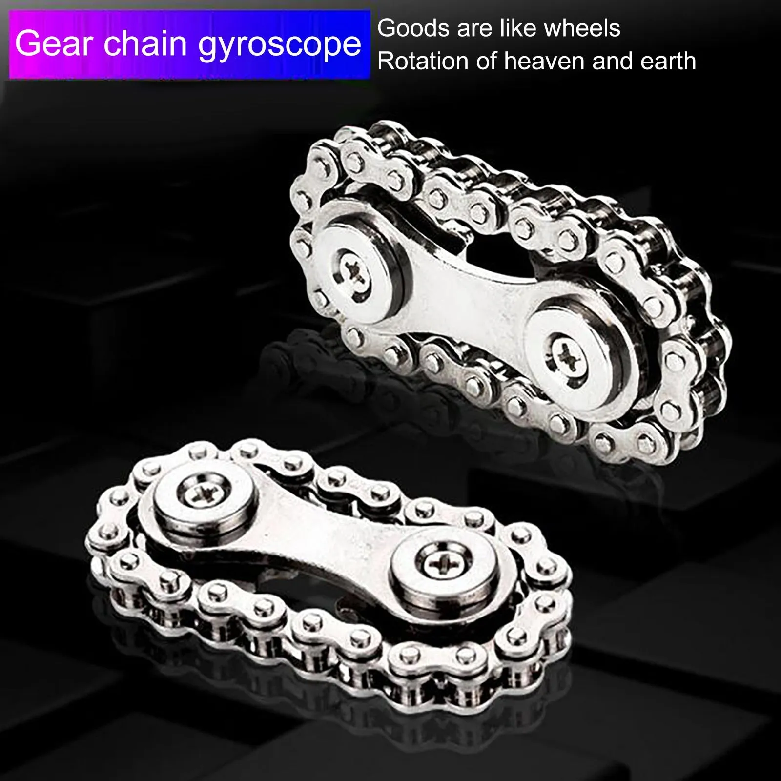 Bike Chain Fidget Spinner Toy | 9 Gear Metal Fidget Spinner | Sprocket