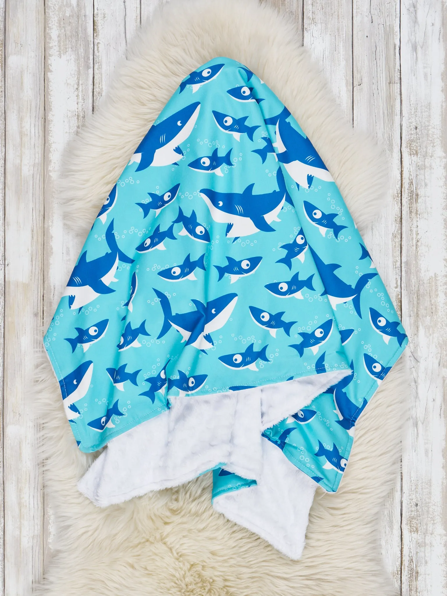 Blue Allover Print Minky Blankets