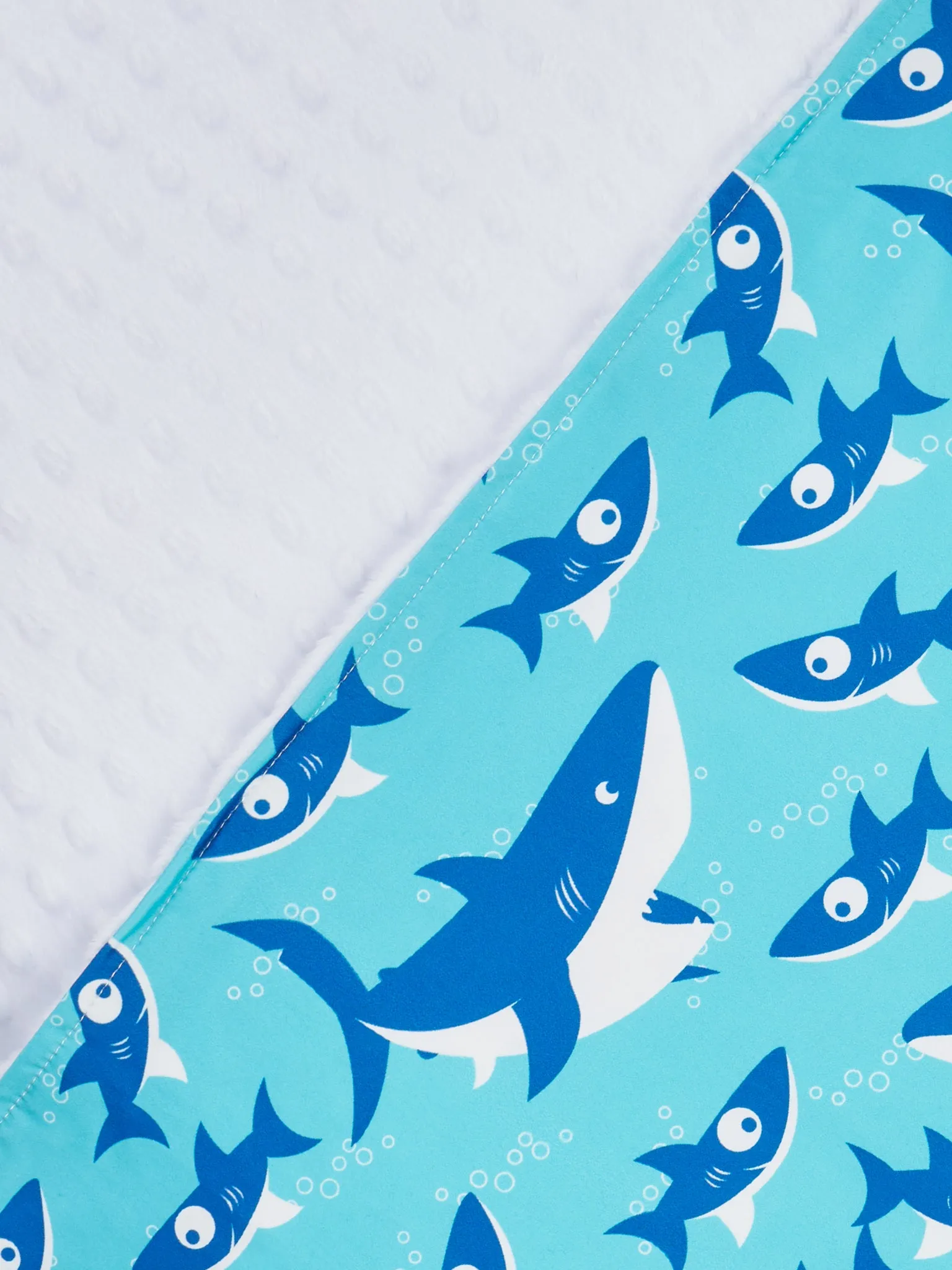 Blue Allover Print Minky Blankets