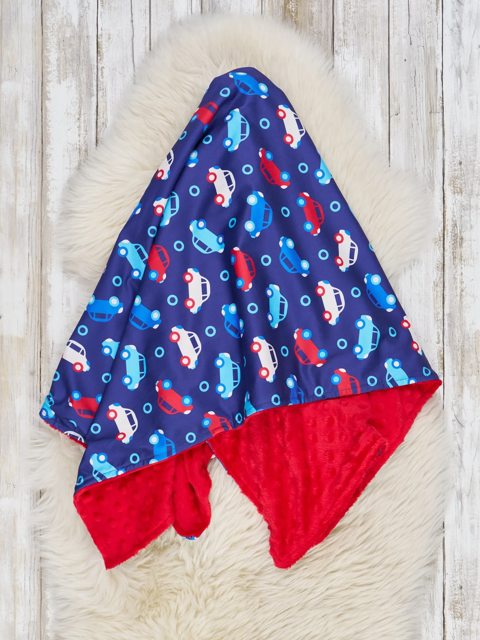Blue Allover Print Minky Blankets