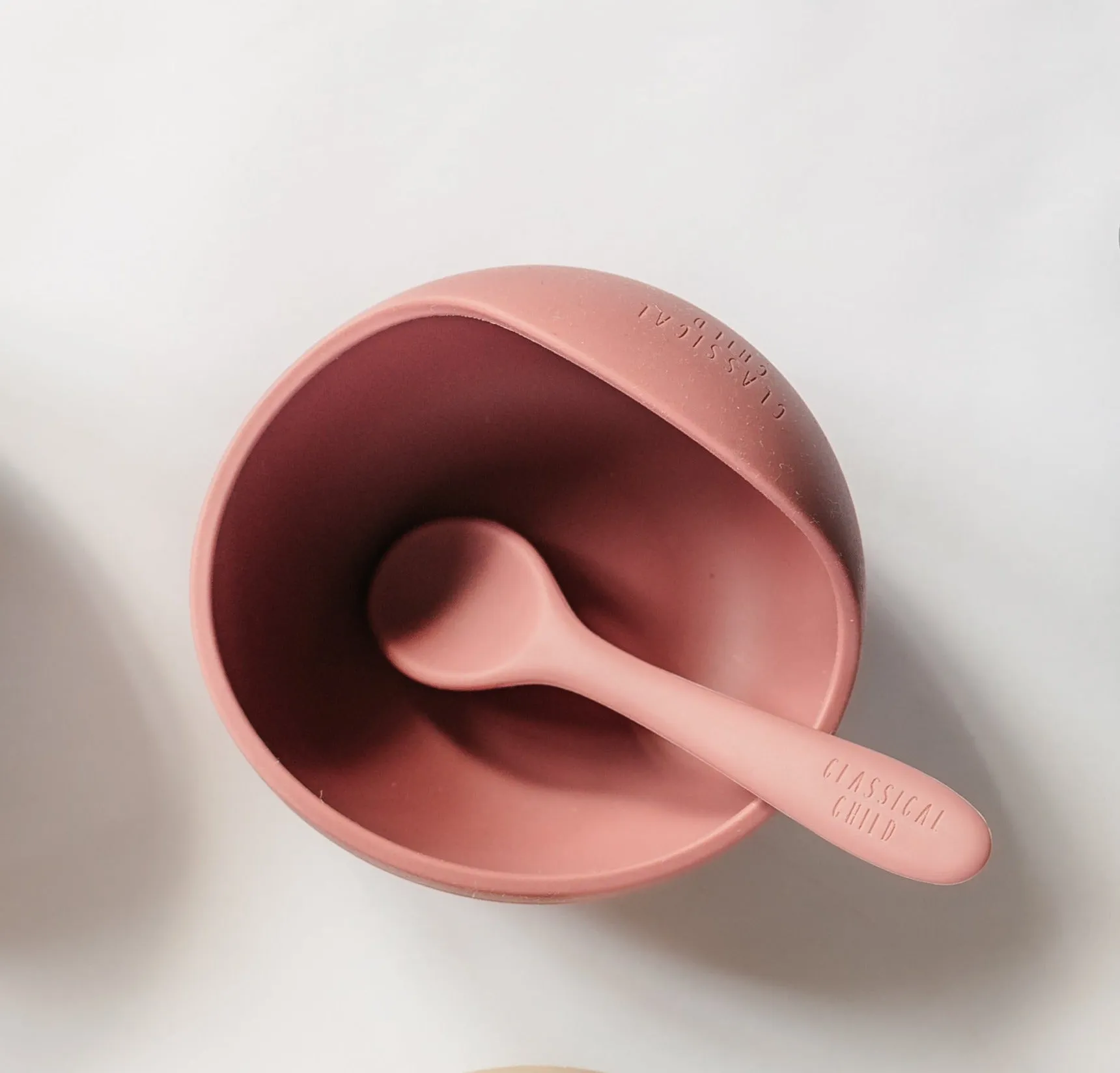 Blush Silicone Suction Bowl