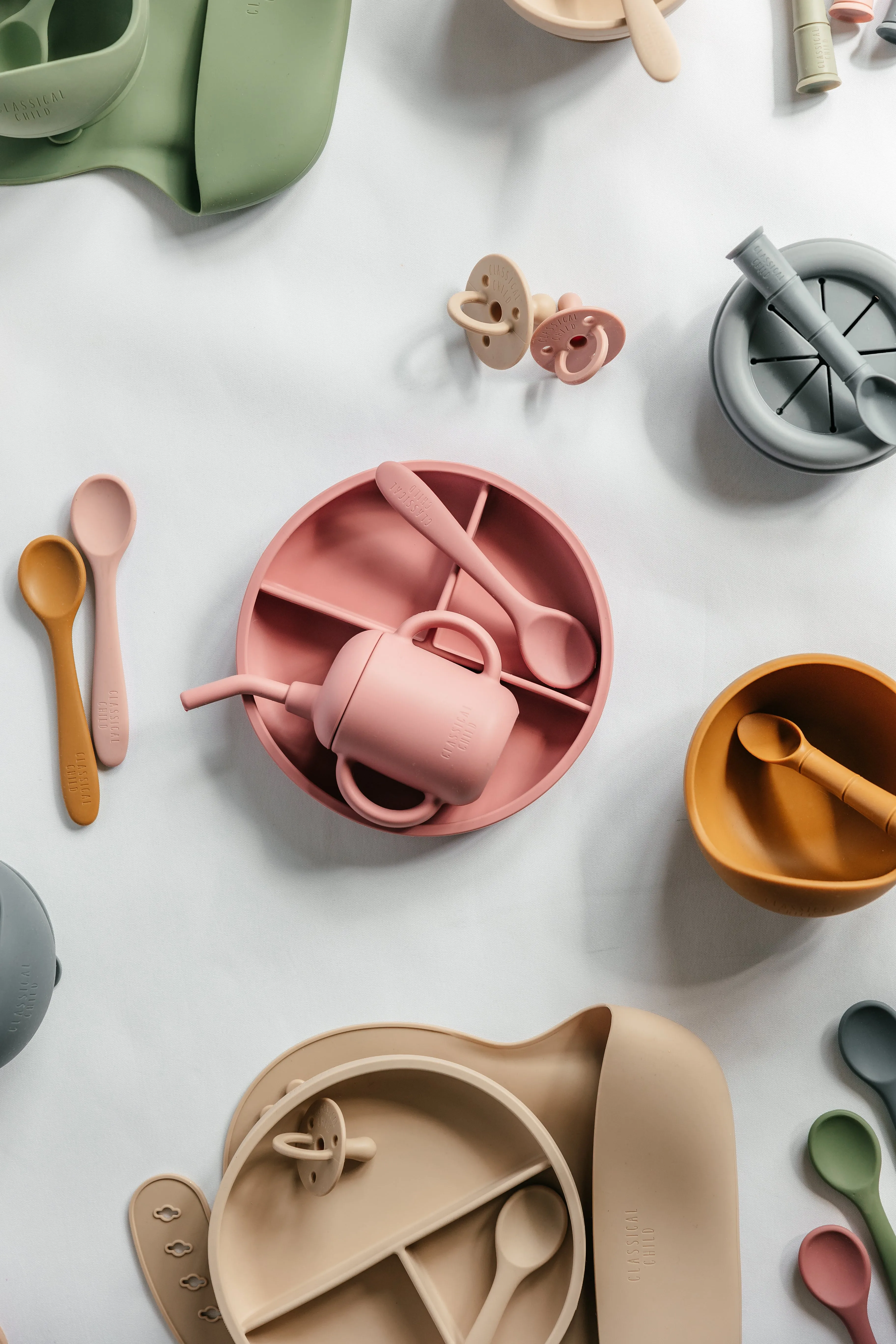 Blush Silicone Suction Bowl