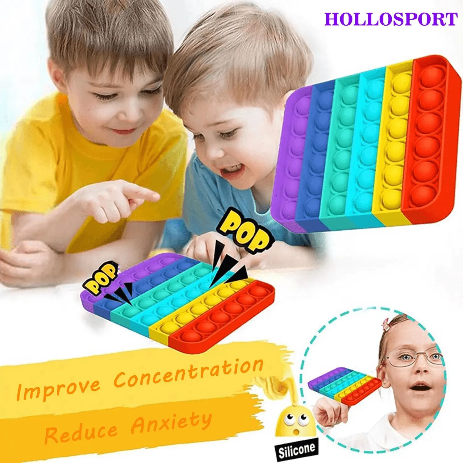 Bubble Toy 2 pieces Push Pop Bubble Sensory Toys