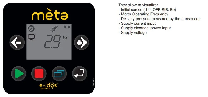 Calpeda Meta 1.35kW Variable Speed Pressure Boosting Pump (Max 140LPM/470kPa)
