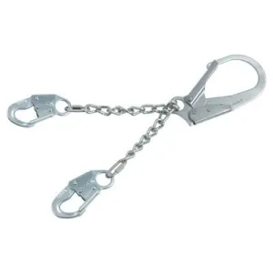 Capital Safety PRO Chain Rebar/Positioning Lanyards, 22 in, Self-Locking Snap Hook, 310 lb, 1350200
