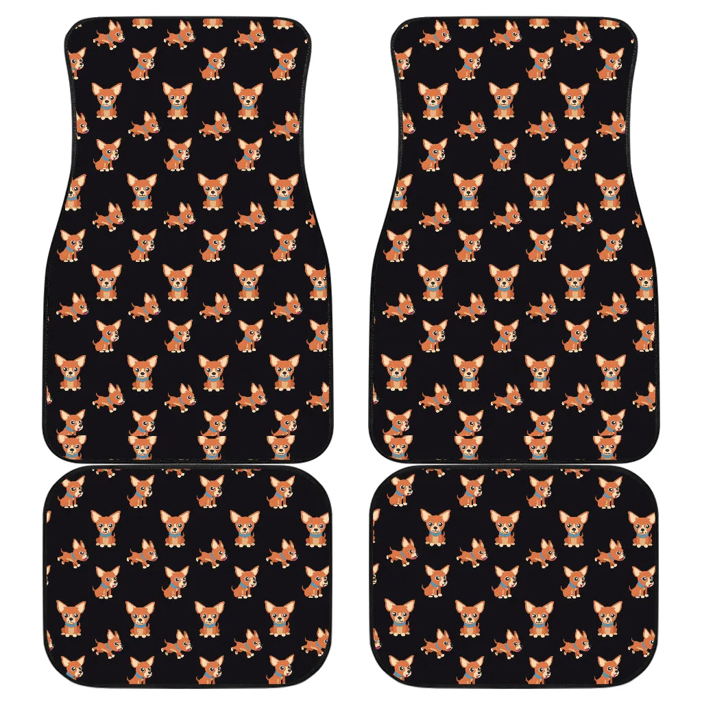 Chihuahua Cartoon Car Mats (Front & Back)