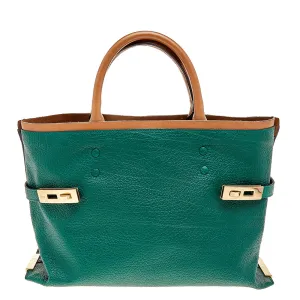 Chloe Green/brown Leather Charlotte Tote
