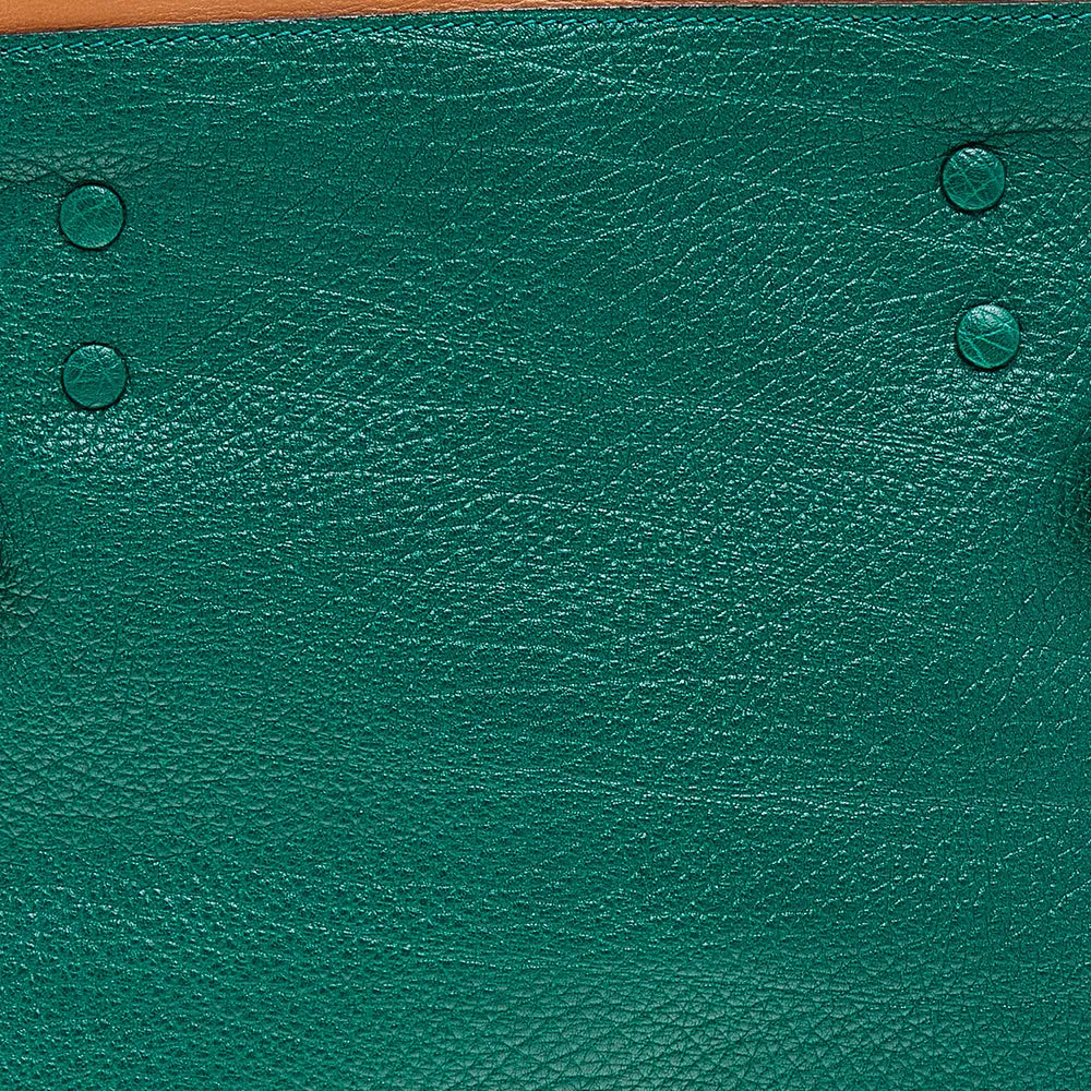 Chloe Green/brown Leather Charlotte Tote