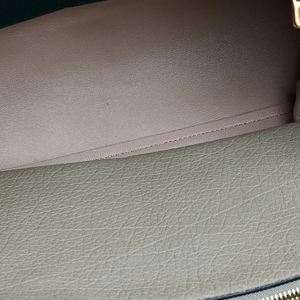 Chloe Green/brown Leather Charlotte Tote