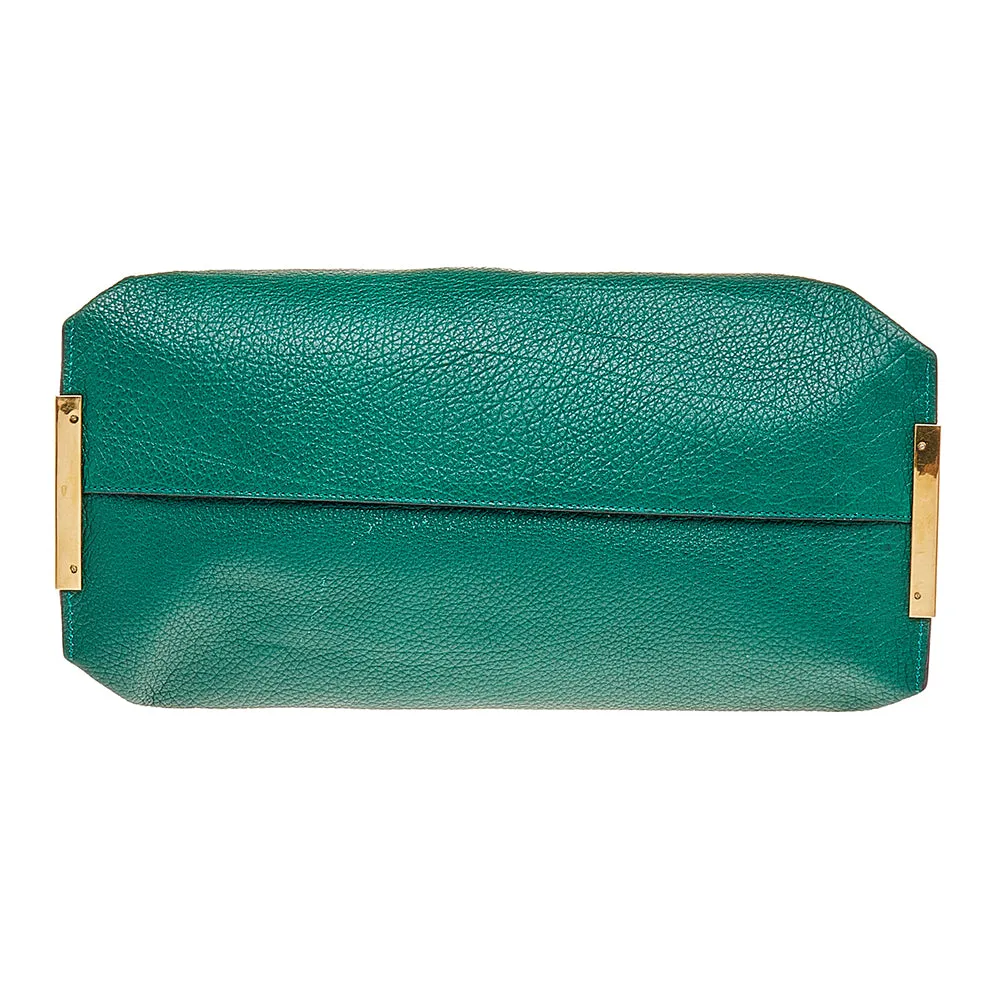 Chloe Green/brown Leather Charlotte Tote