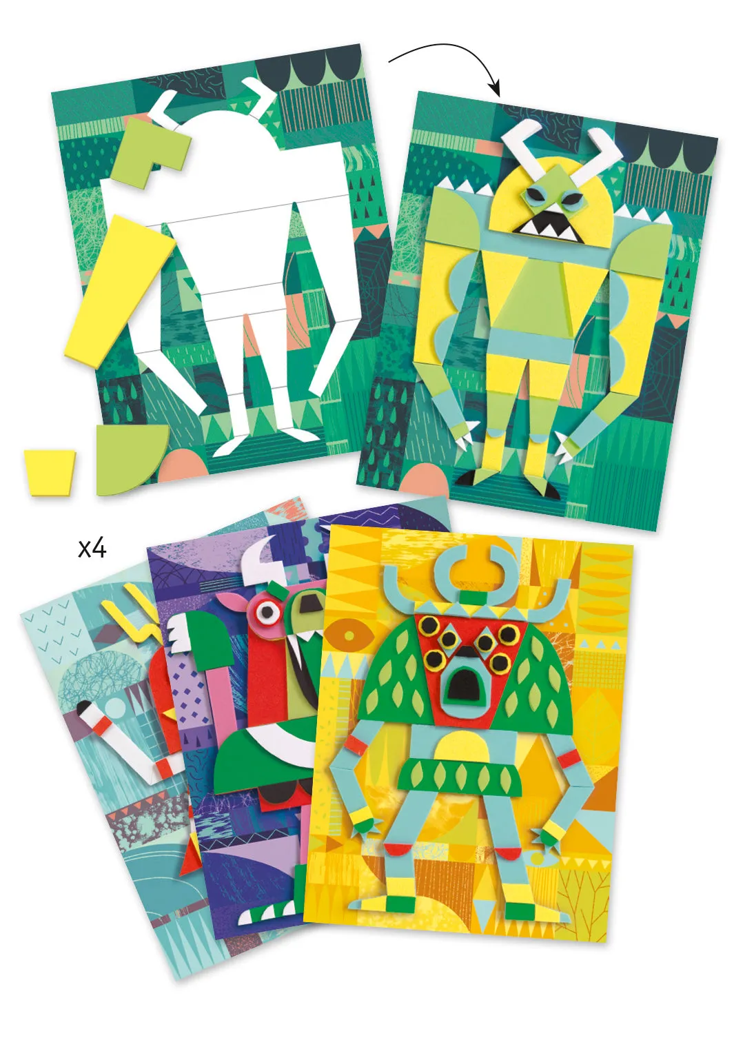 Collage Relief - Monsters Gallery