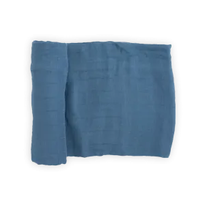 Cotton Muslin Swaddle Blanket - Blue Dusk