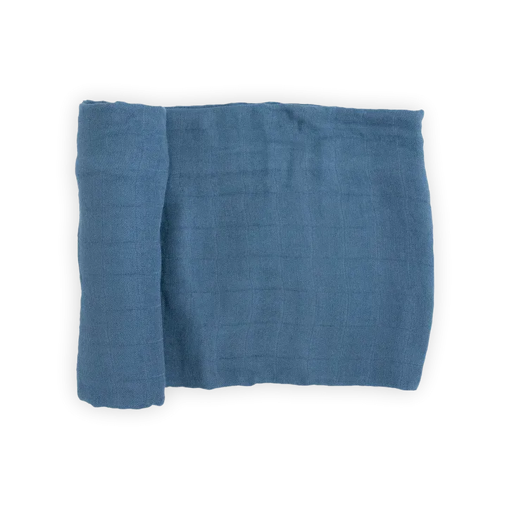 Cotton Muslin Swaddle Blanket - Blue Dusk