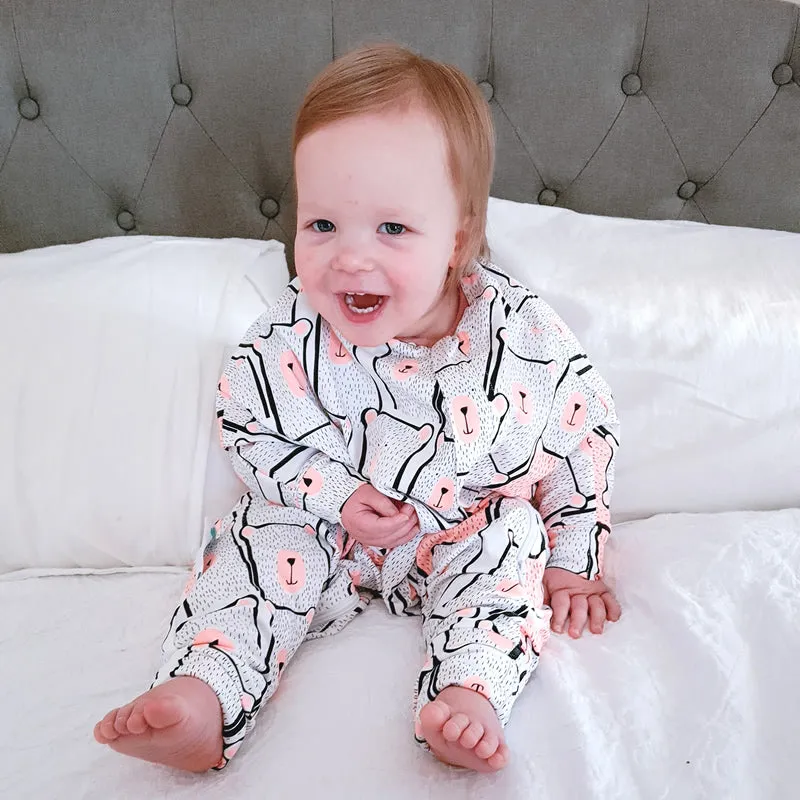 Cozy Toddler Suit (with legs) - Pinky Bears (All Seasons)