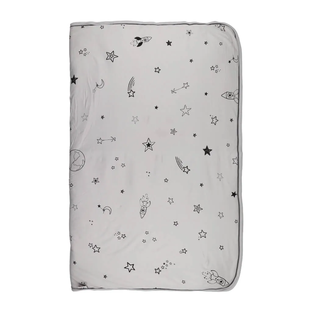 Crib Blanket Stars Grey