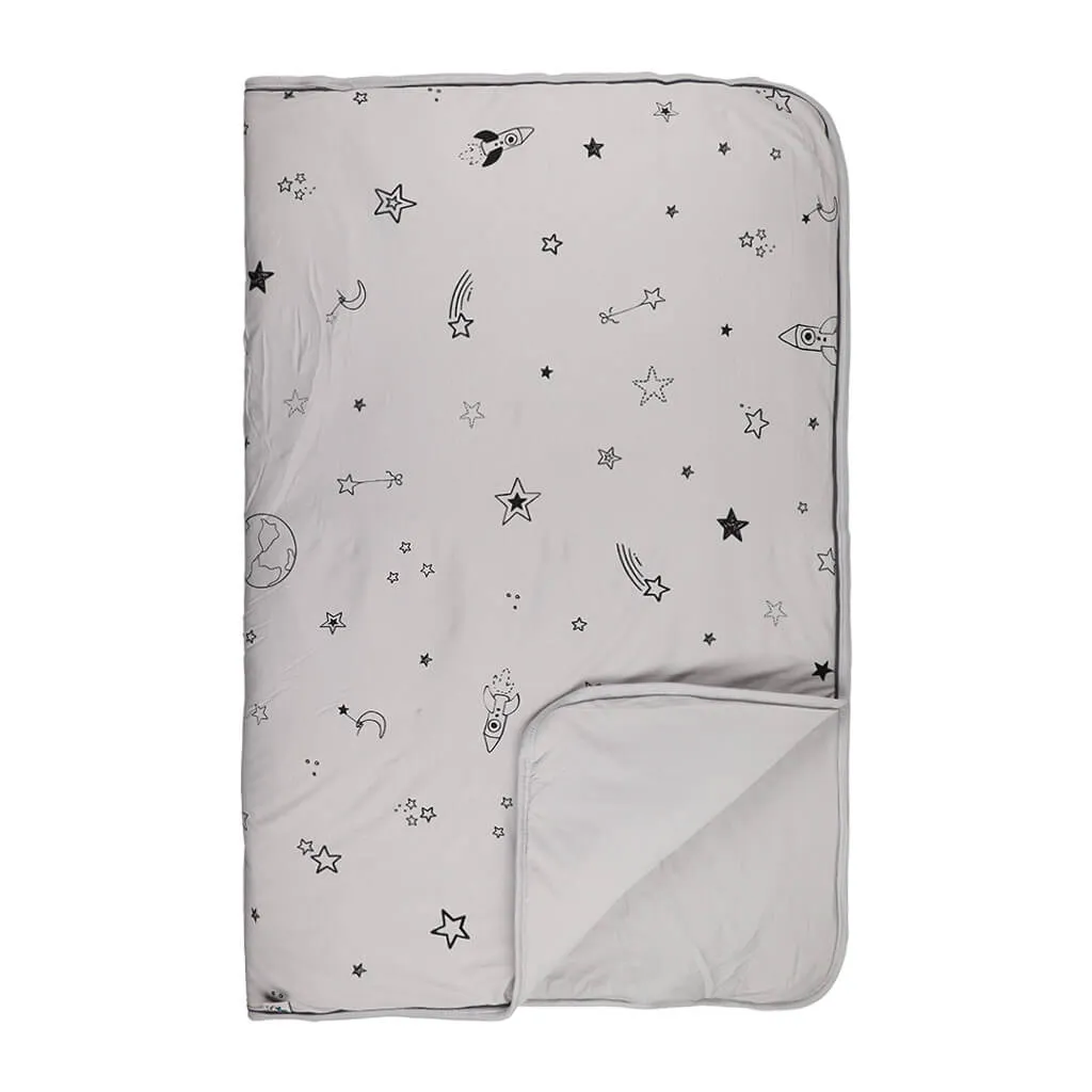 Crib Blanket Stars Grey