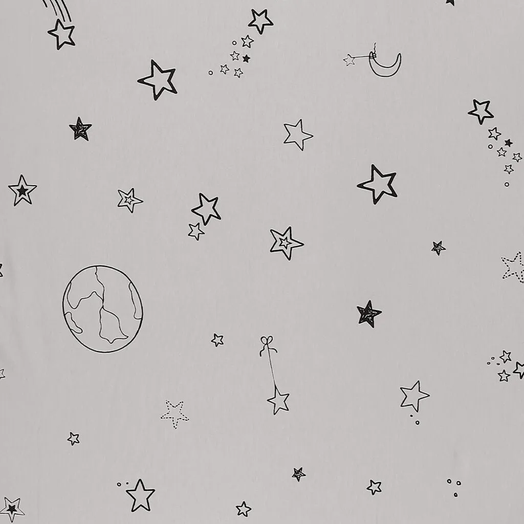 Crib Blanket Stars Grey