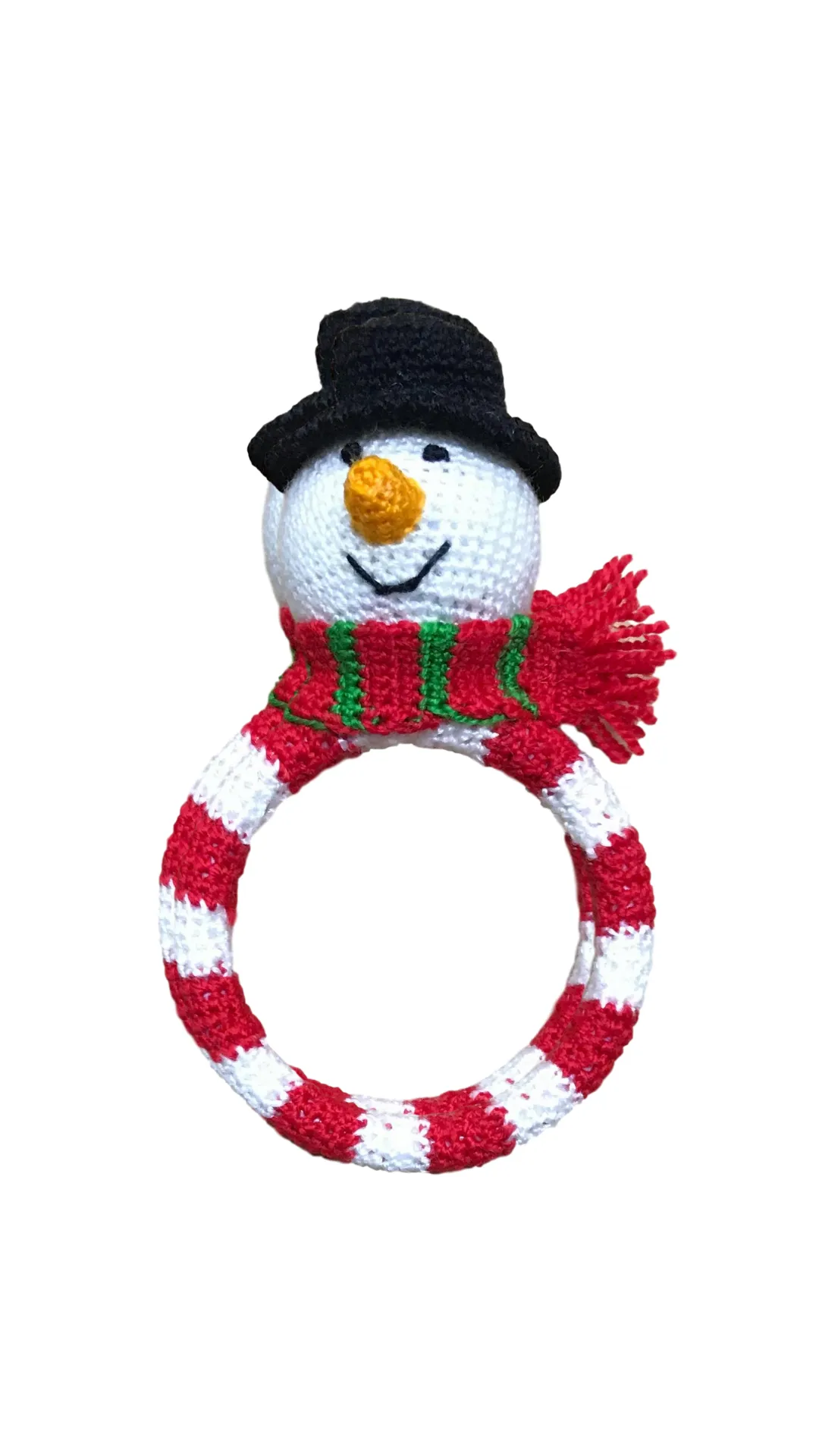 Crocheted Ring Rattles "Christmas Theme"