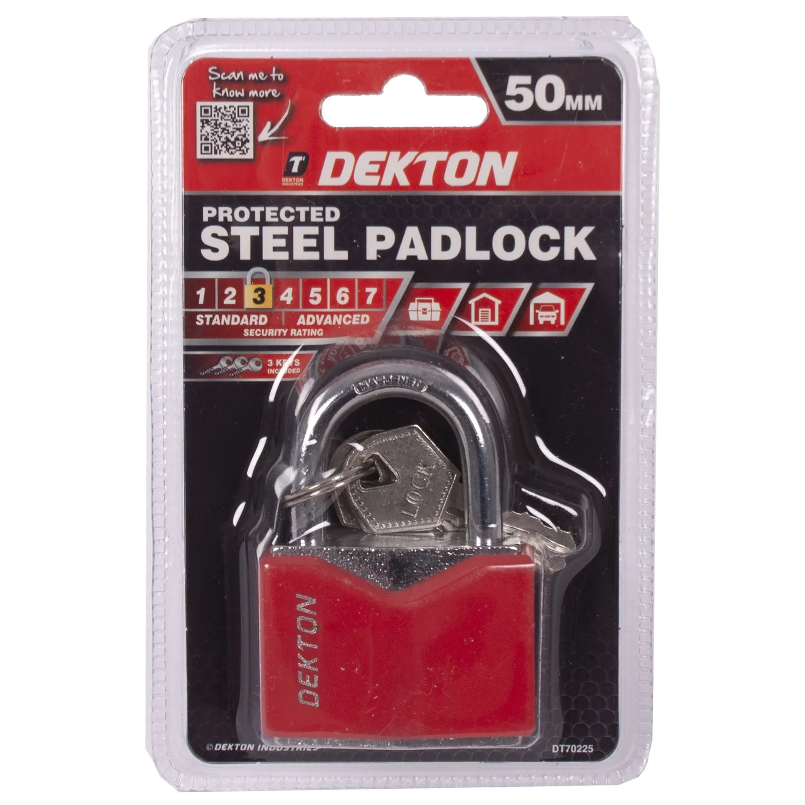 Dekton Protected Steel Padlock