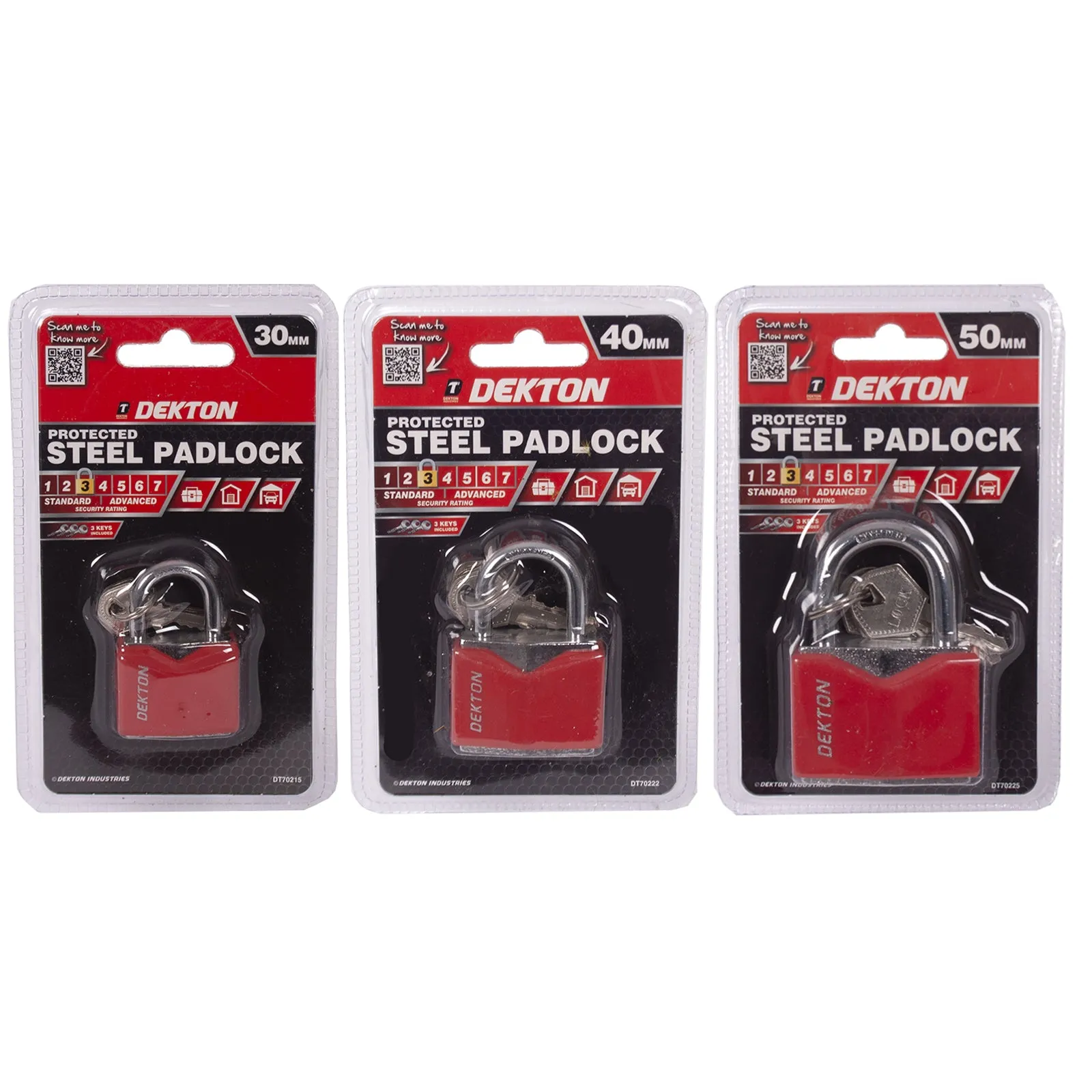 Dekton Protected Steel Padlock