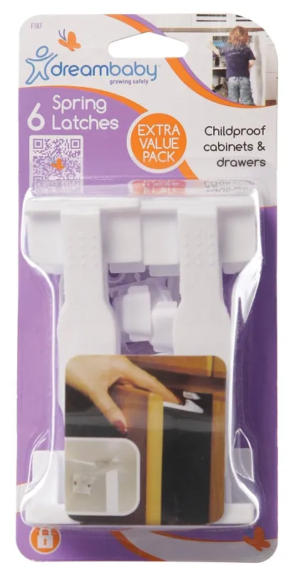 Dreambaby L187 Spring Latch, Plastic, White :CD6: QUANTITY: 1