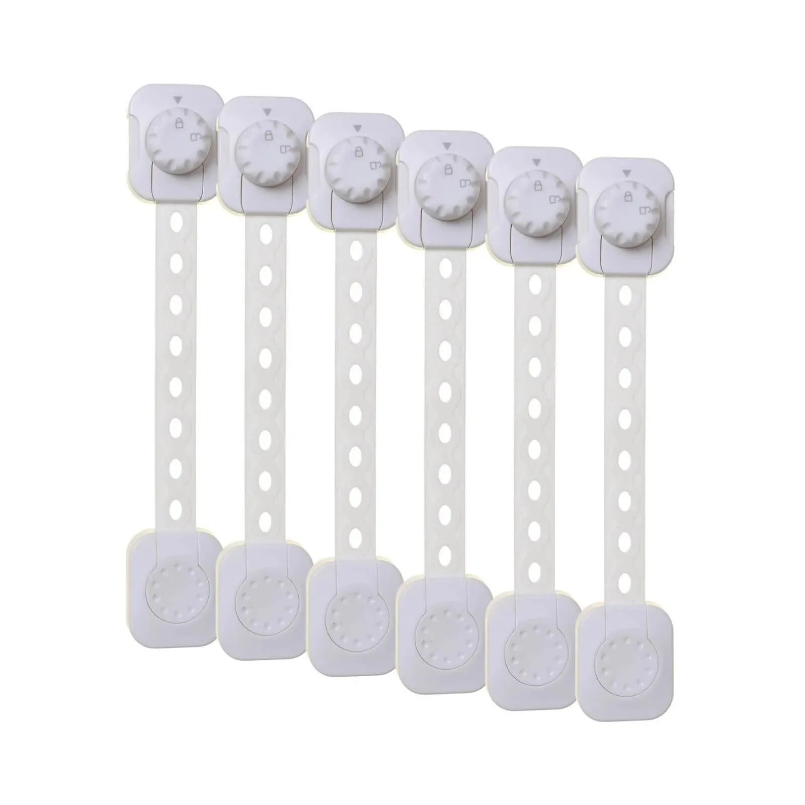 Dreambaby Twist N Lock Multi-Purpose Safety Latch White Polybag 6 pack