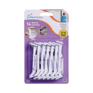 Dreambaby Wide-Grip Secure Catches 14 Pack