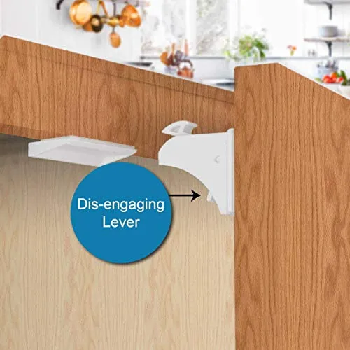 Enovoe Magnetic Cabinet Locks 12 Locks 2 Keys Child Safety No Drill Tools Needed