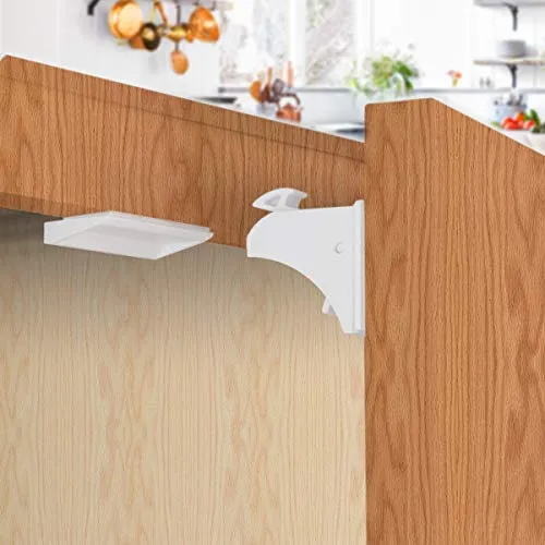 Enovoe Magnetic Cabinet Locks 12 Locks 2 Keys Child Safety No Drill Tools Needed