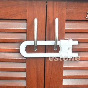 Free Shipping 10pcs Child Infant Baby Kid Safety Drawer Door Cabinet Cupboard U Shape Lock