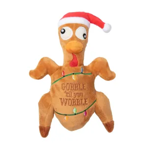 FuzzYard Christmas Gobble Til You Wobble Turkey Soft Dog Toy