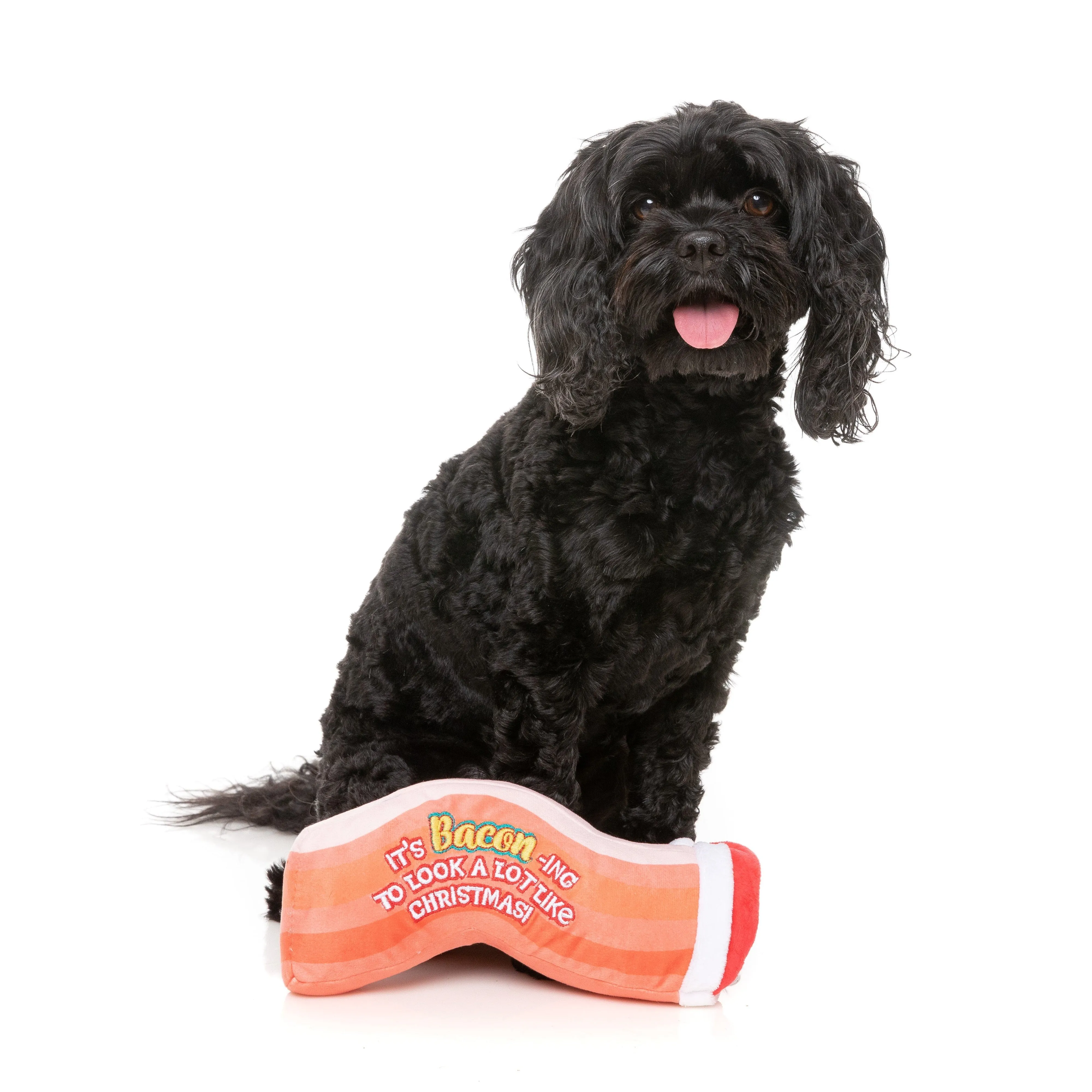 FuzzYard Christmas Its Bacon-ing to Look a Lot Like Christmas Soft Dog Toy***