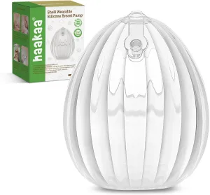 Haakaa Shell Wearable Silicone Breast Pump, 2.5oz/75ml, 1pc